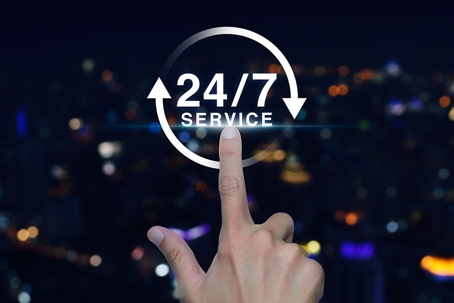 24/7 service graphic